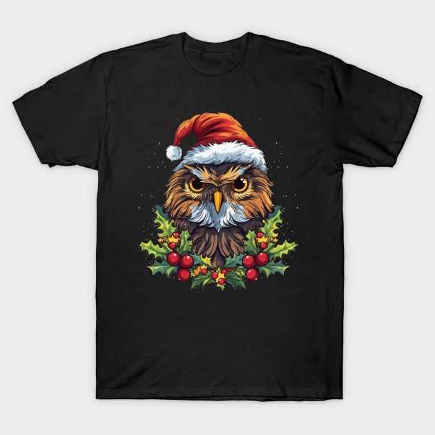 Owl Christmas T-Shirt by JH Mart